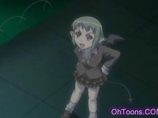 Groovy young lady getting hard fucked by tentacle
