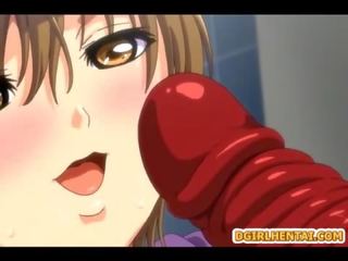 Hentai απίθανη shoved dildo και assfucked