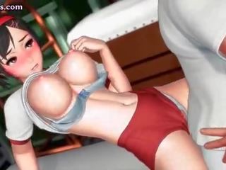 Sweet animated chick gives oral xxx film