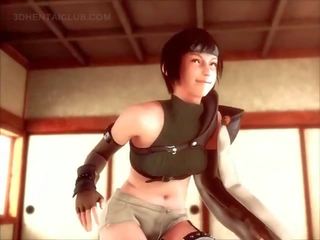 Roped hentai femme fatale pussy fingered and fucked good