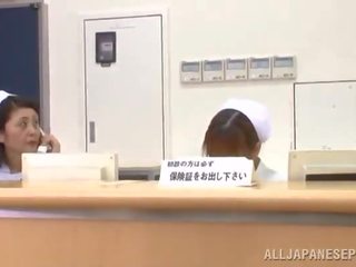 Desirable Nurse Have Balled At The Reception Desk