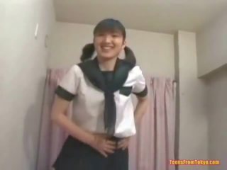 Asian Coed Masturbating Hairy cutie Pot