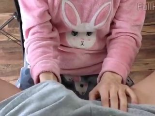 Desirable Step Sister in Pajamas Compilation Teasing Spank Ass Handjob and Cumshot