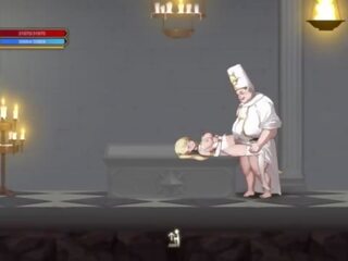 Ritual Summons &vert; Stage 1 &vert; pretty angelic schoolgirl with powers gets her pussy fucked by a priest and goblins with big cock and also the goblin leader who cums everywhere &vert; Hentai Games Gameplay P1