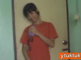 Slim Asian young woman Sucks White Man's peter And Gets Fucked Doggy Style