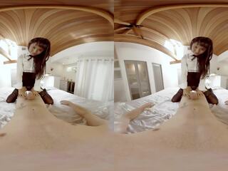 Vr x rated clip - exceptional Asian prostitute begins a Footjob and Suck Your dick